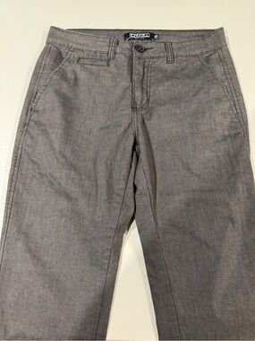 Ezekiel Charcoal Gray Casual Pants with Button Waist